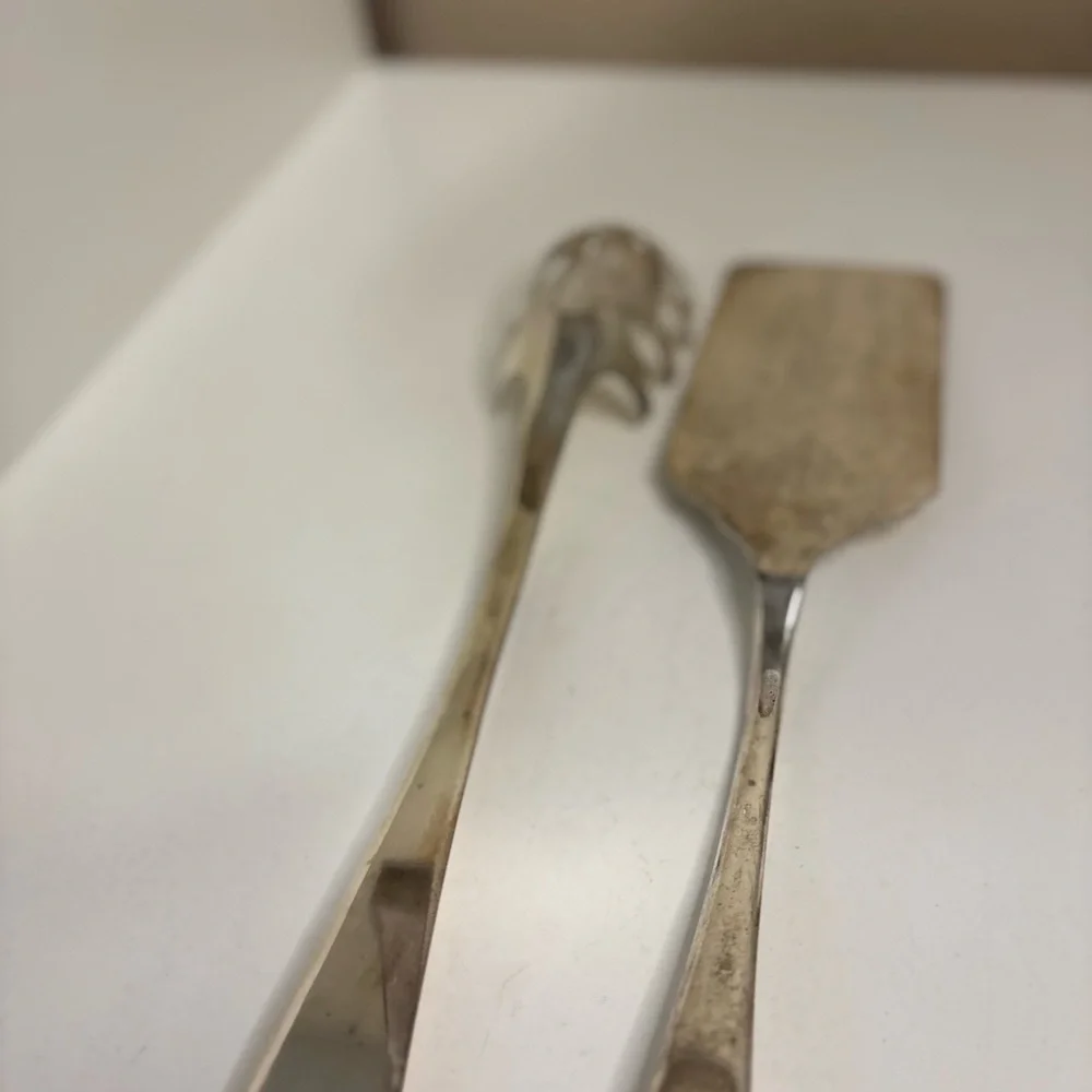 Vintage Italian Silver Plated Pasta Server & Cake Server Set